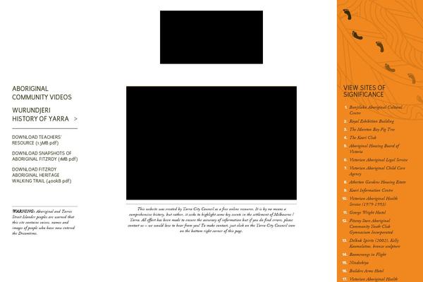 aboriginalhistoryofyarra.com.au site used Aboriginalhistory