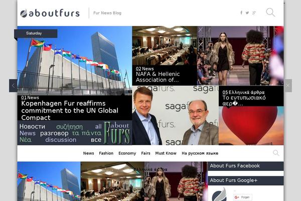 Magazine theme site design template sample