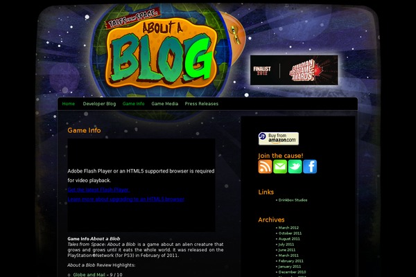 aboutablob.com site used Aurelia