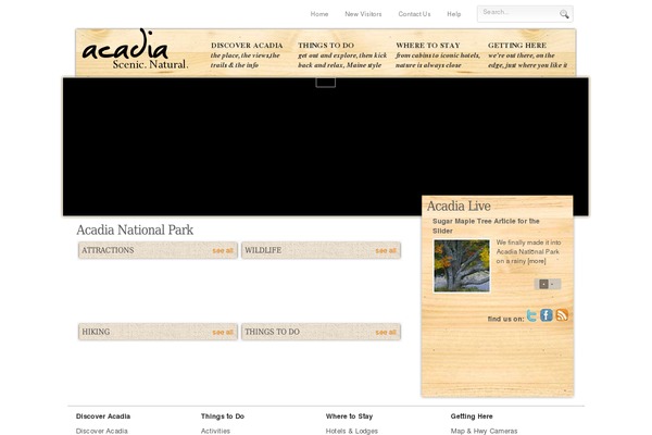 aboutacadia.com site used Acadia