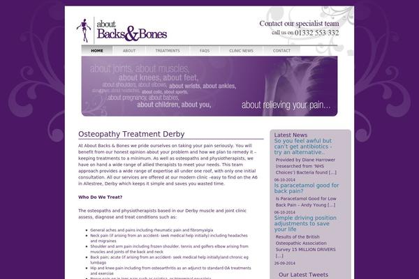 Bones theme site design template sample