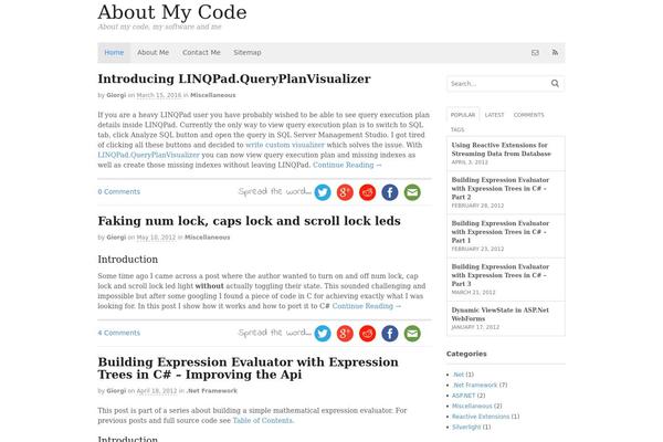 aboutmycode.com site used Canvas5
