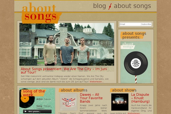 aboutsongs theme websites examples