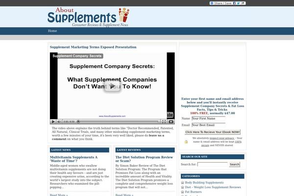 Site using AWeber Footer SlideUp plugin