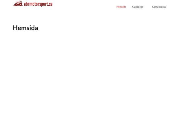 abrmotorsport.se site used Blogjr-portfolio