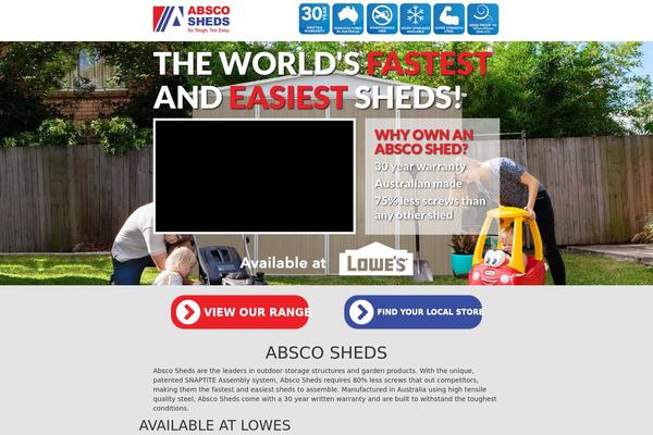 abscogardensheds.com site used Abscoshedstheme