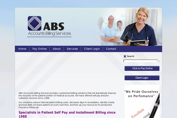 Abs theme site design template sample