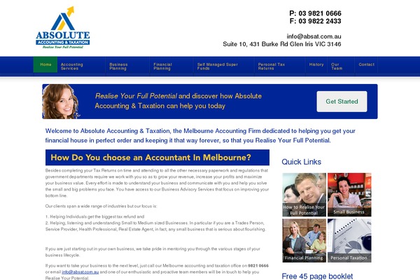 absoluteaccountantsmelbourne.com.au site used Stealth