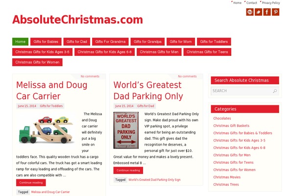 Parabola theme site design template sample