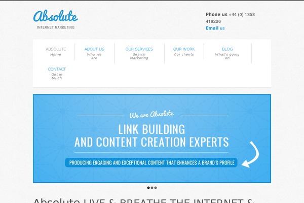 Absolute theme site design template sample