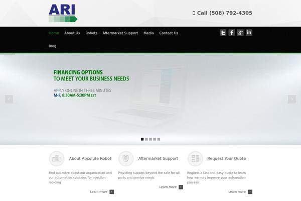Ari theme site design template sample