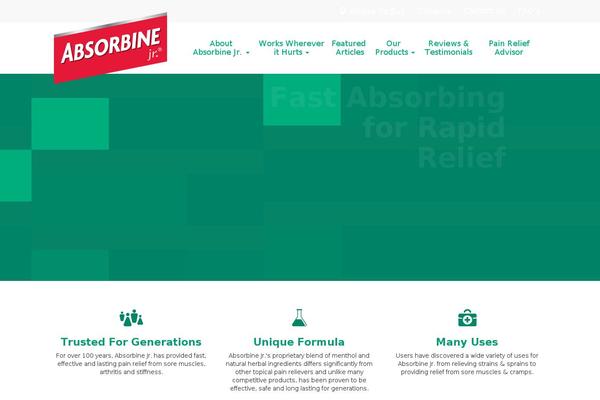 absorbinejr.com site used Absorbine