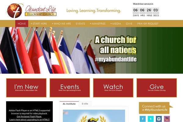 Life theme site design template sample