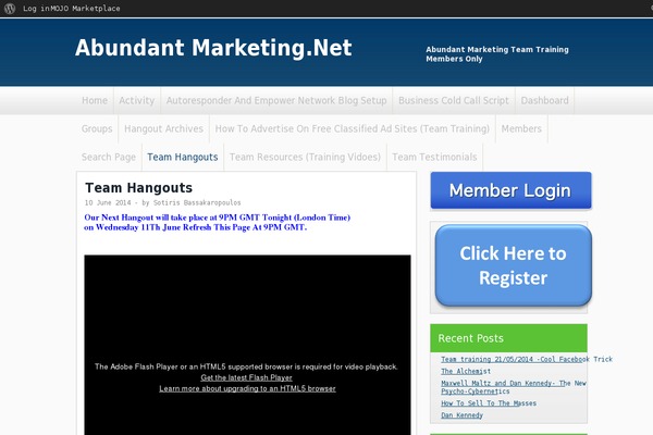 Site using BuddyPress plugin