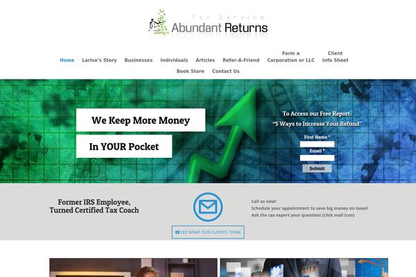 Divi theme site design template sample