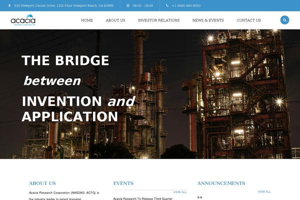 acacia theme websites examples