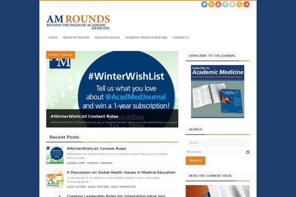 Journal theme site design template sample