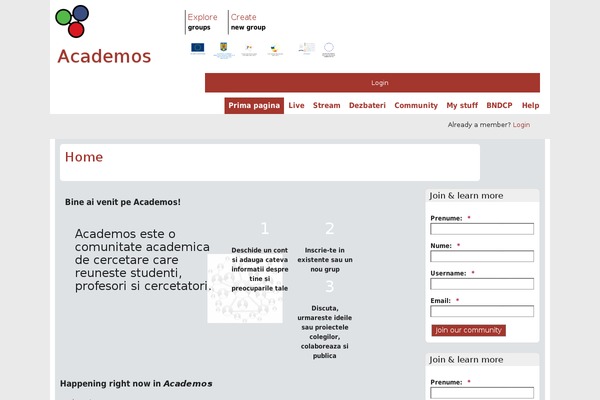 academos.ro site used SimpleBlocks
