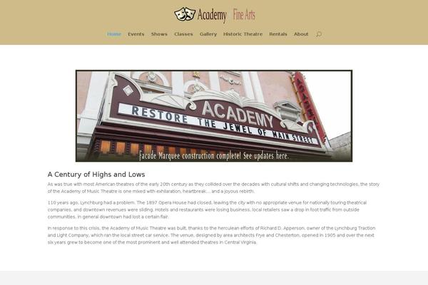 Academy theme site design template sample