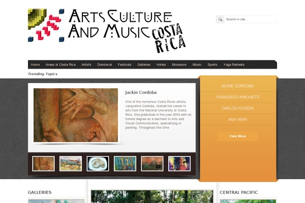 acamcostarica.com site used Arts and Culture