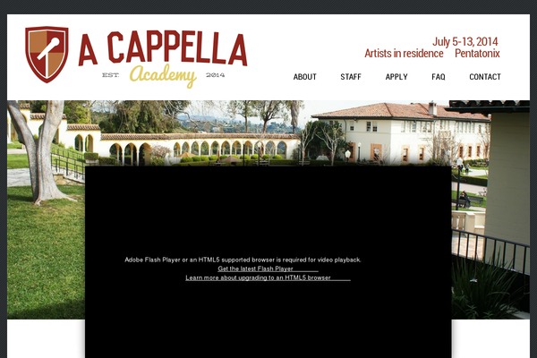 acappellacademy.org site used Soap