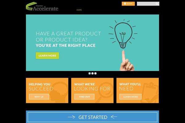 Accelerate theme site design template sample