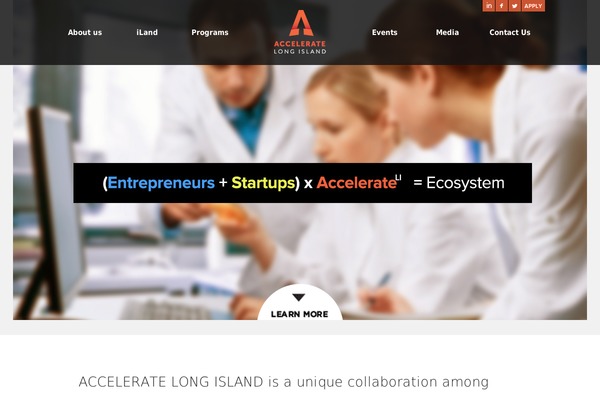 Accelerate theme site design template sample