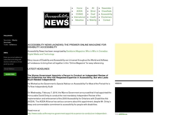 accessibilitynews.ca site used Badeyes_acnews