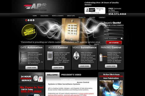 Aps theme site design template sample