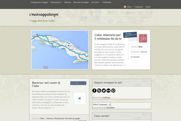 Postcard theme site design template sample