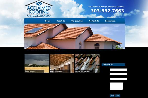 acclaimedroofing.com site used Proof