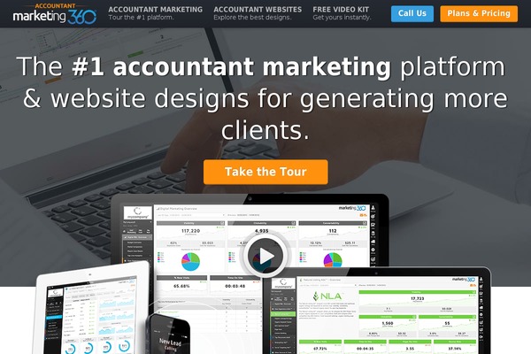Marketing360-vertical theme site design template sample