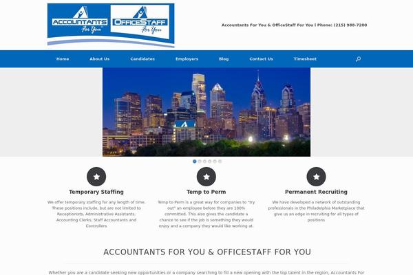 Vantage theme site design template sample