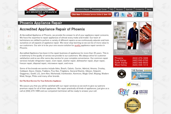 accreditedappliance.net site used Accredited