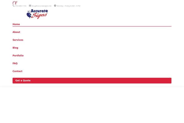 The7 Child theme site design template sample