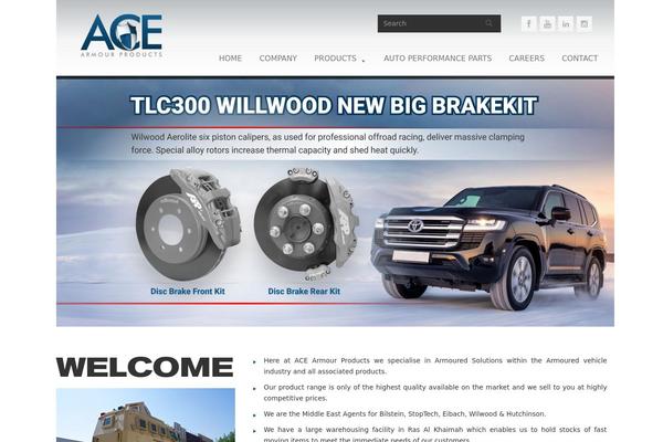 Ace theme site design template sample