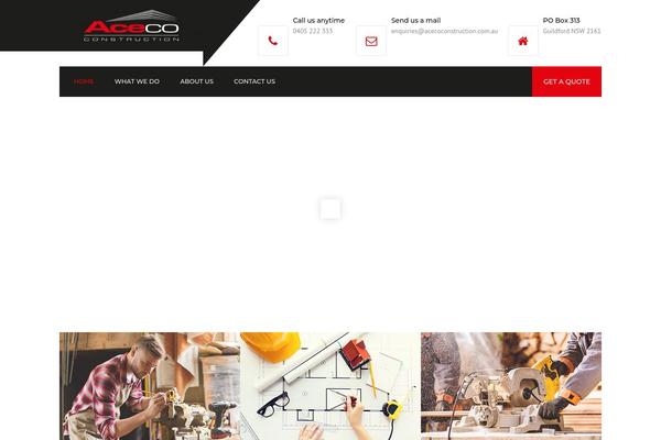 Constructo theme site design template sample