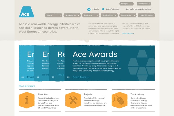Ace theme site design template sample