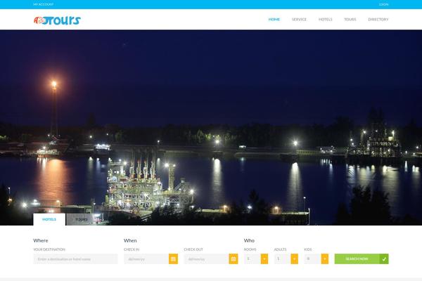 Travelo theme site design template sample