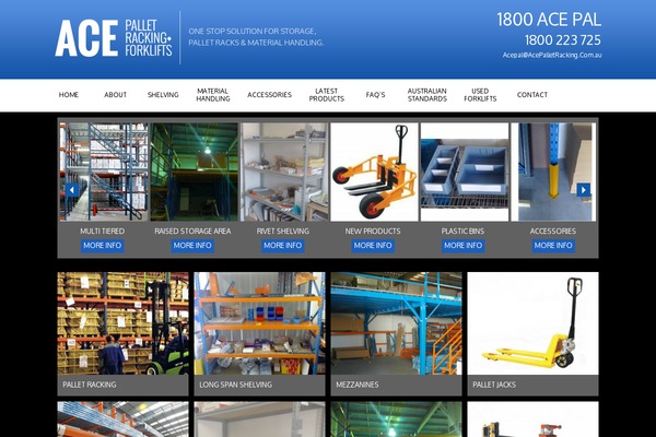 Ace theme site design template sample