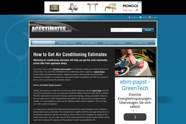 Bluedream theme site design template sample