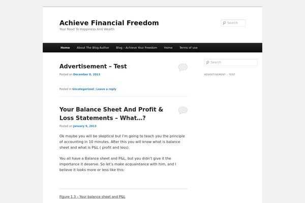 Twenty Eleven theme site design template sample