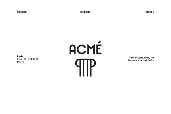 Acme theme site design template sample