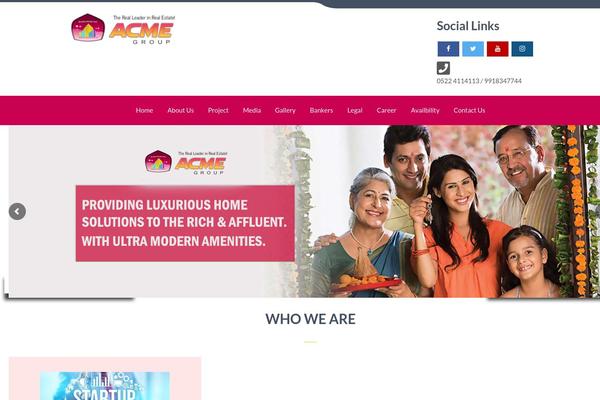 acmegroupinfra.com site used Construction-realestate