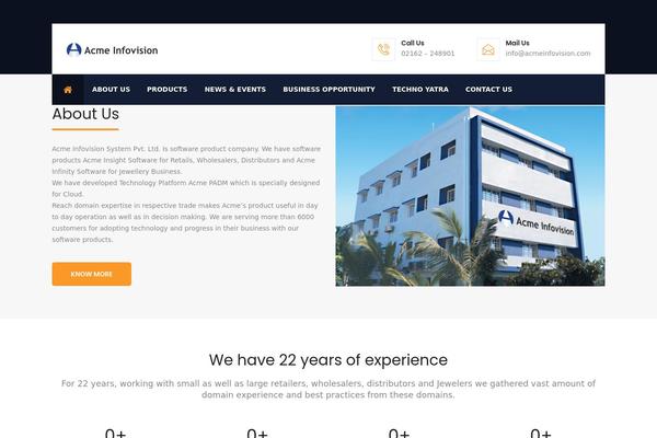 acmeinfovision.com site used Universal_v1.1
