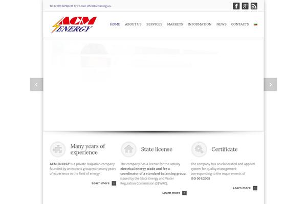 Energy theme site design template sample
