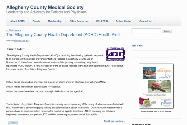 acms.org site used Skeleton