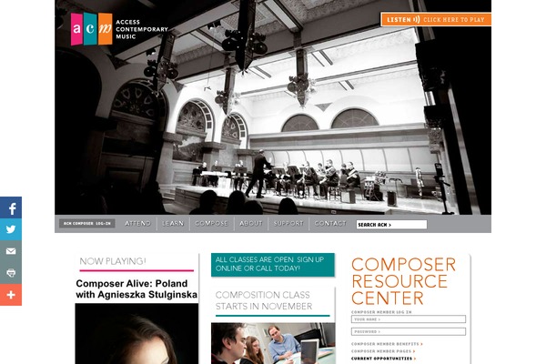Acm theme site design template sample