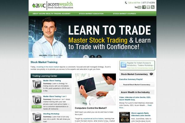Acorn theme site design template sample