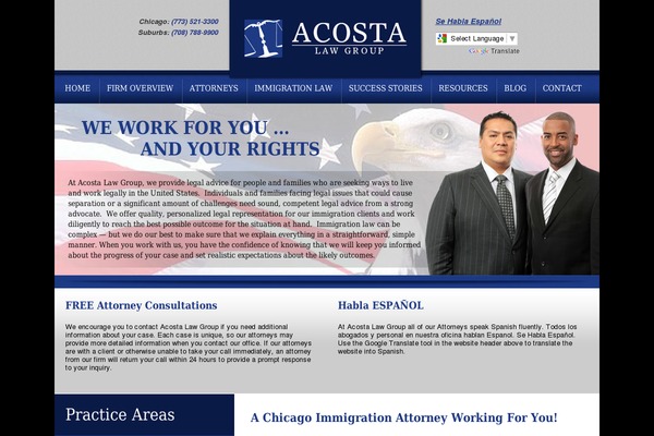 acosta theme websites examples